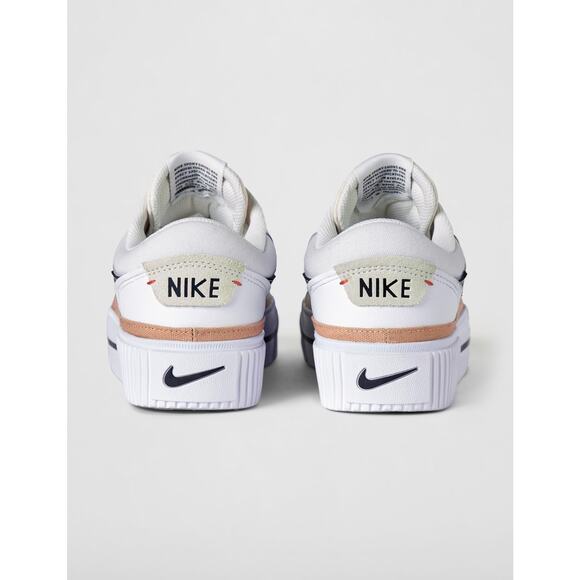 NWT Nike Court Legacy Lift Women's Shoes White/Black/Orange Size 8 - Picture 4 of 7